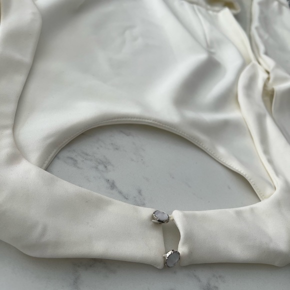 White Mini Backless Dress - Picture 2 of 3